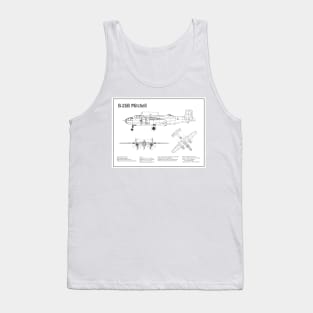 B-25B Mitchell Doolittle - Airplane Blueprint - BD Tank Top